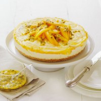 Mango and White Chocolate Cheesecake